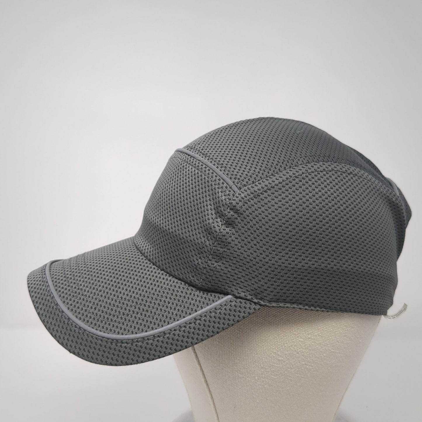 Unbranded Strapback 5 Panel Hat Gray One Size Adjustable Solid Blank