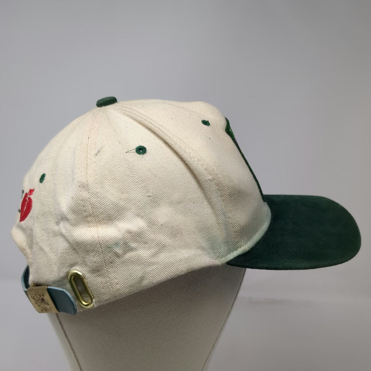 KC Baseball Cap White Green One Size Suede Brim American Heart Association Hat