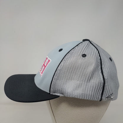 IGH Fitted Trucker Hat Gray L/XL Embroidered Pro Model Mesh Pacific Headwear