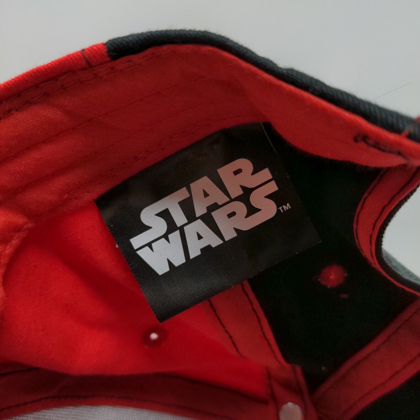 Star Wars Men's Snapback Hat Black Red Graphic Millenium Falcon Tie Fighters
