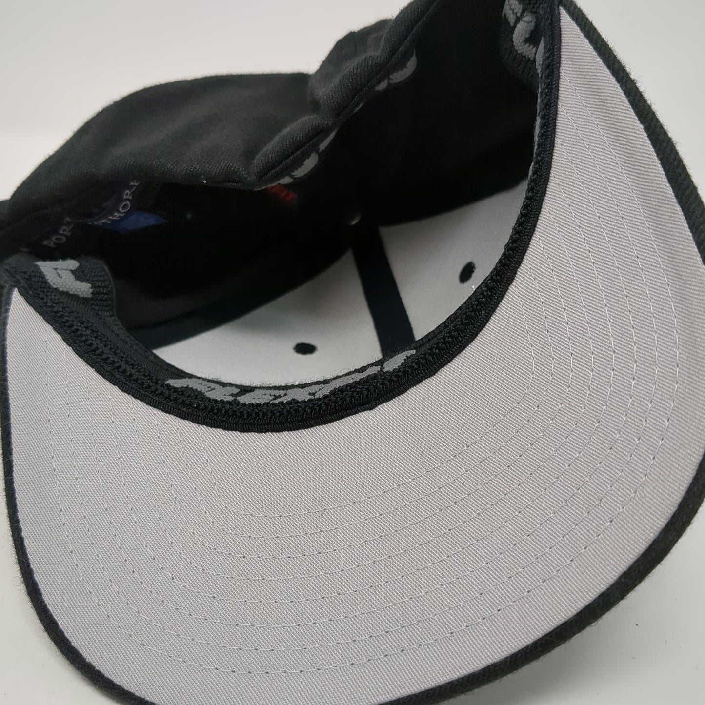 Port Authority Baseball Cap Black XL Liberty Logo Flexfit Wool Blend Hat