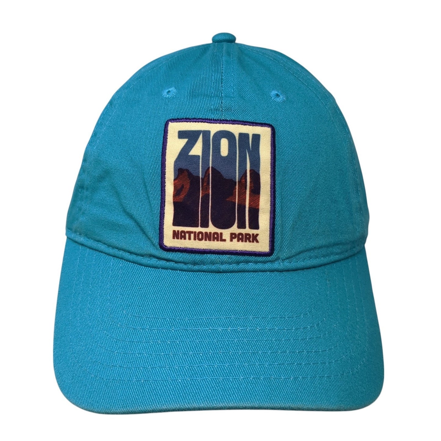Zion National Park Baseball Cap Blue One Size Adjustable Embroidered H3 Headwear