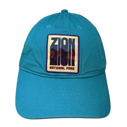Zion National Park Baseball Cap Blue One Size Adjustable Embroidered H3 Headwear