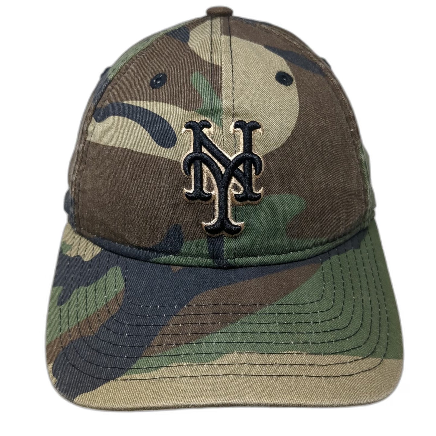 New Era New York Mets MLB Baseball Cap Green Camo One Size 9TWENTY Slideback Hat