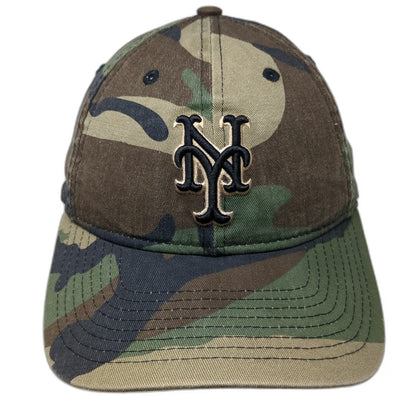 New Era New York Mets MLB Baseball Cap Green Camo One Size 9TWENTY Slideback Hat