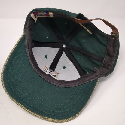 American Dry Goods Baseball Cap Green Vintage Golf Houndstooth Made in USA Hat
