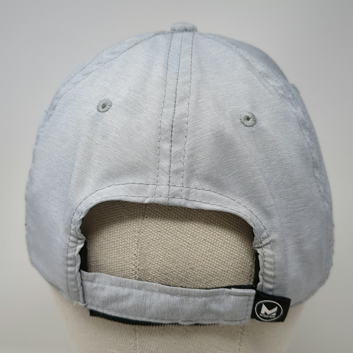 Mission Baseball Cap Gray One Size Cooling Laser Cut Ventilation Strapback Hat