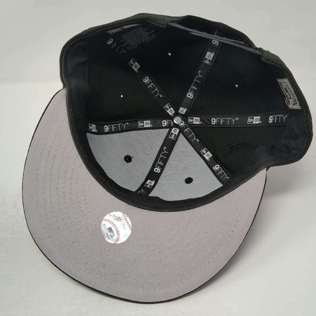 New Era California Angels MLB Snapback Hat Black Halo Logo Gray Underbrim