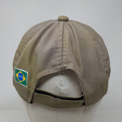 Lembranca Do Pantanal Fish Strapback Hat Tan One Size Adjustable 6 Panel