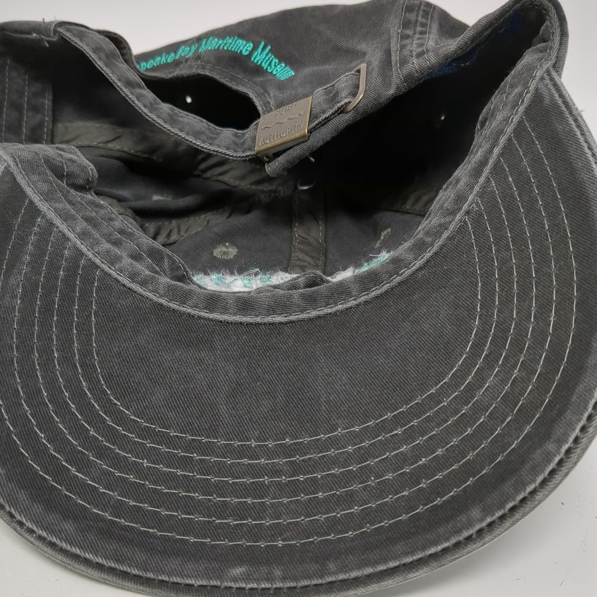 Port Authority Baseball Cap Gray One Size Oysterfest 2015 Duck Museum Cotton Hat