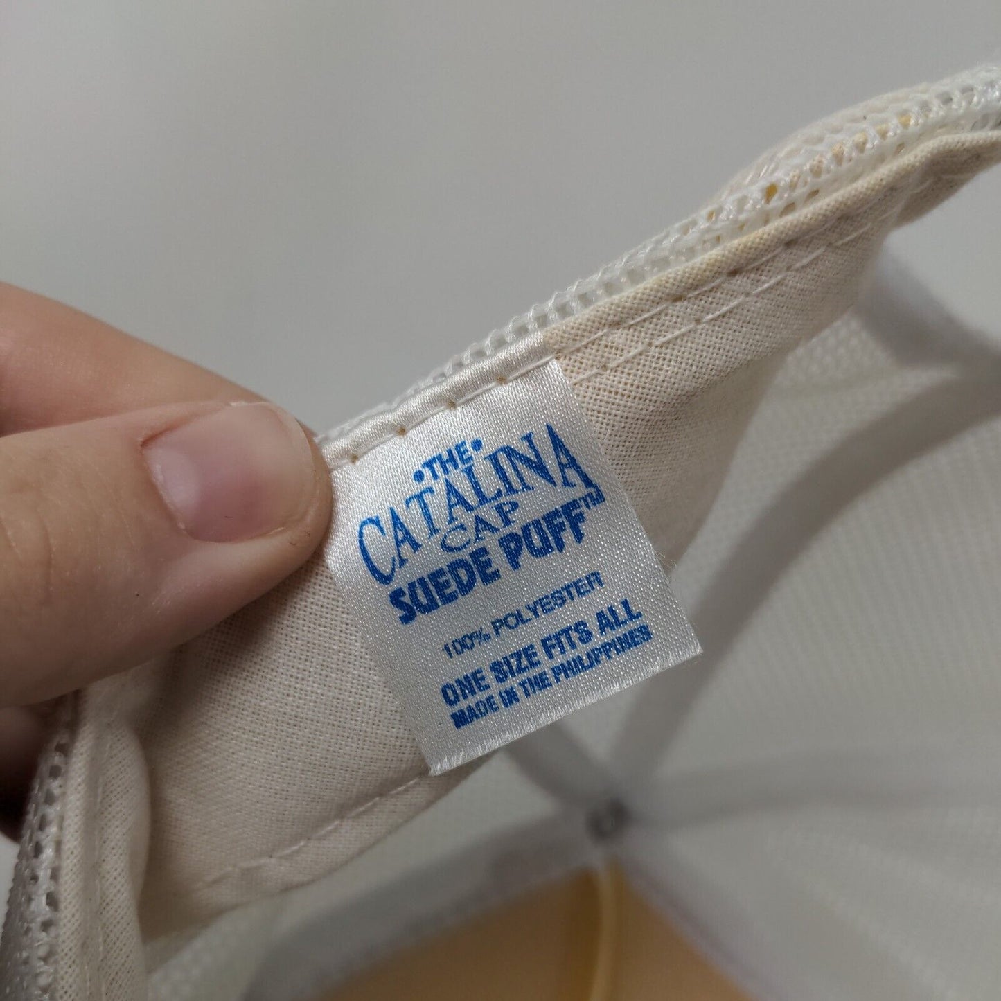 Indiana Federal Credit Union Trucker Hat White OS Mesh Back Suede Puff Rope