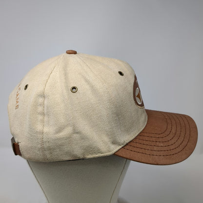 TaylorMade Baseball Cap Brown One Size Leather Strapback Golf Find Your Game Hat