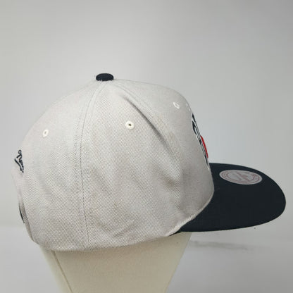 Mitchell & Ness NBA Chicago Bulls Snapback Hat Gray Black Red One Size Wool HWC