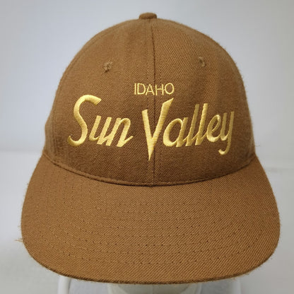 Hood Hat Snapback Brown One Size Idaho Sun Valley Gold Embroidery Wool hat