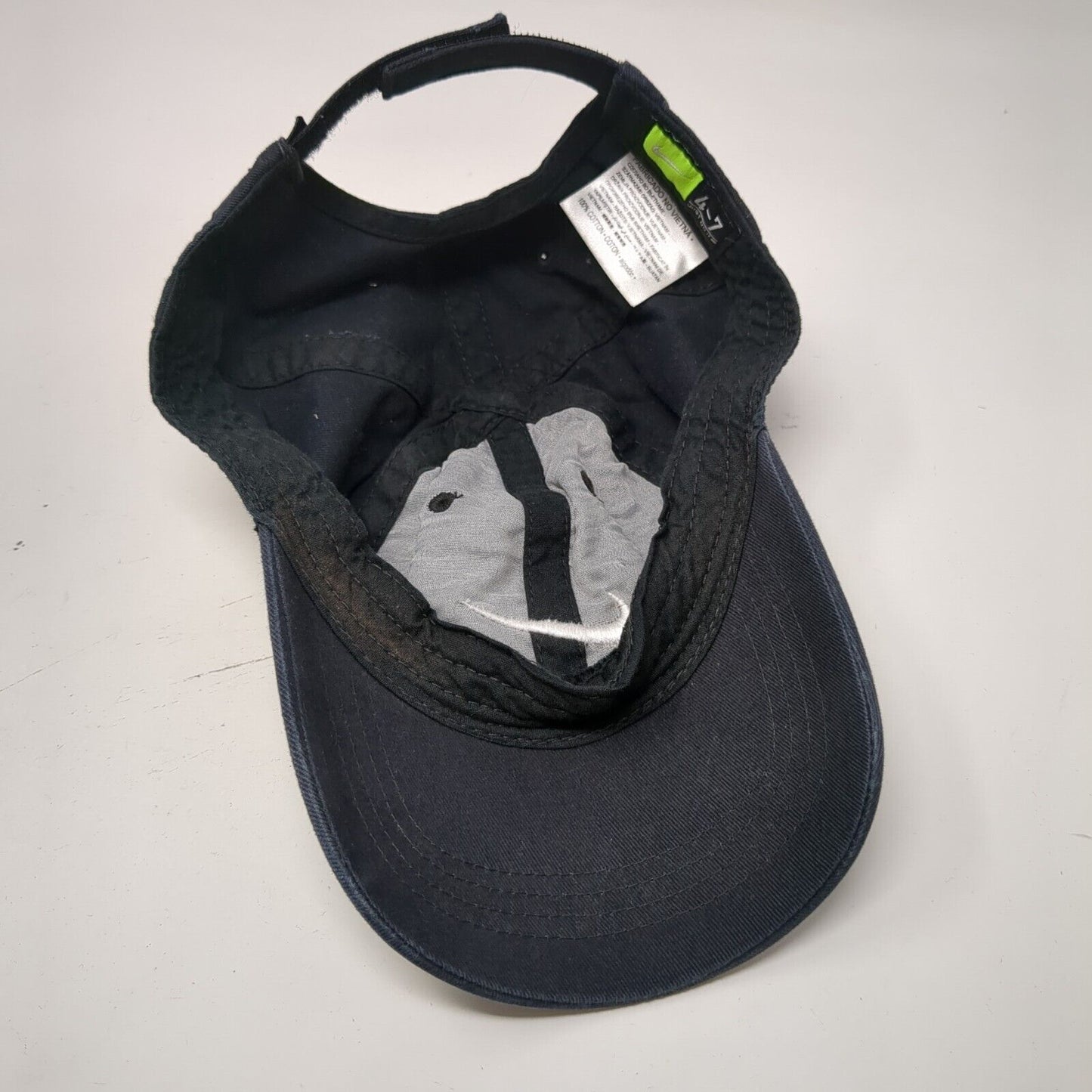 Nike Strapback Hat Blue 4-7 Adjustable Embroidered Swoosh 6 Panel