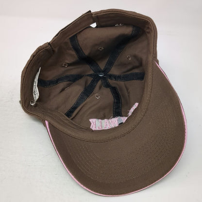 Avon Baseball Cap Brown One Size Breast Cancer Awareness Ribbon Enamel Pin Hat