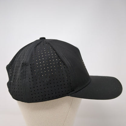 OVVN Snapback Hat Black One Size Adjustable Solid Laser Cut Perforated