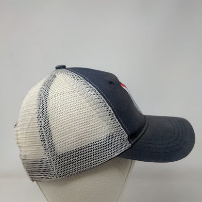 Pabst Blue Ribbon Snapback Trucker Hat Blue One Size Mesh Back Three In
