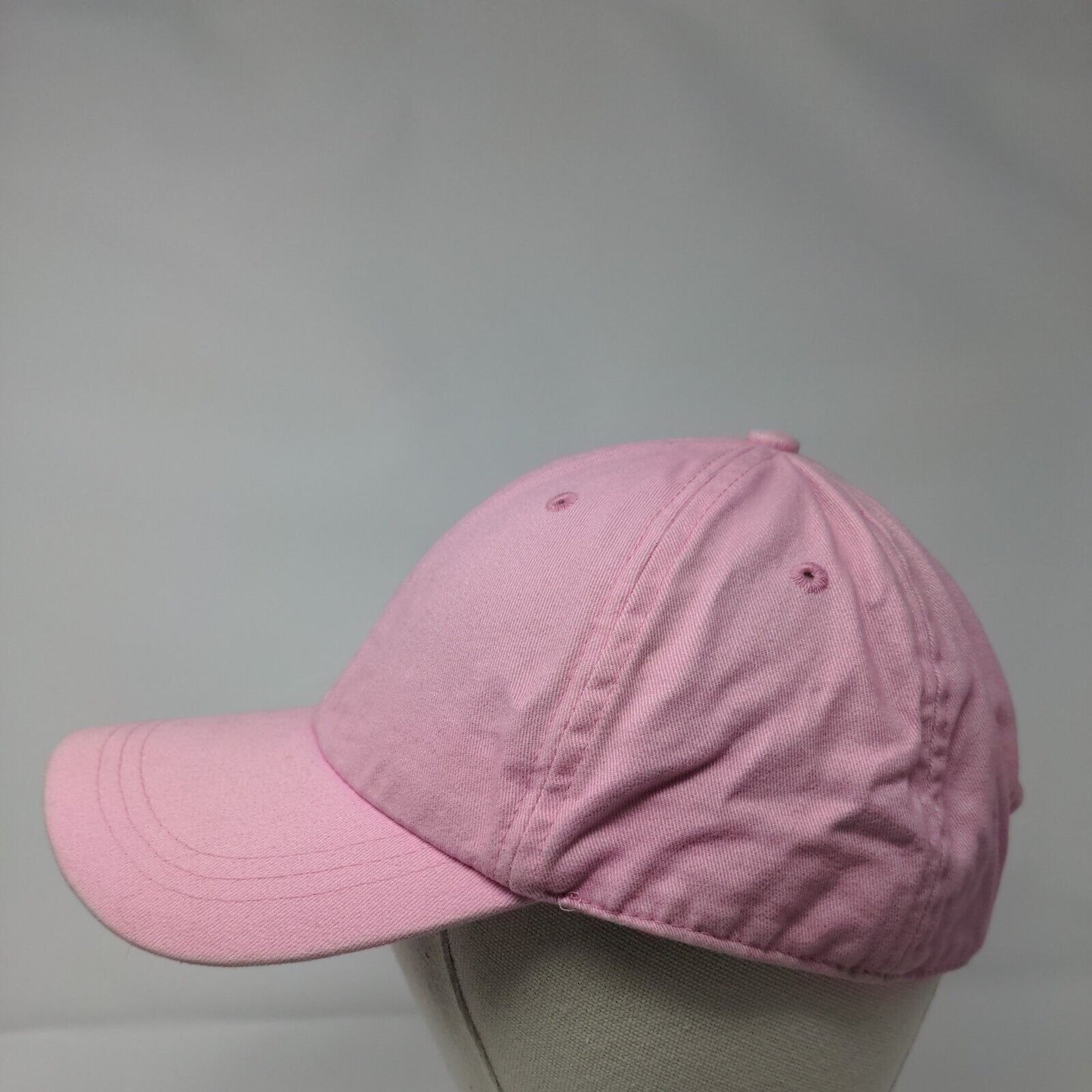 Unbranded Slideback Hat Pink OSFM Adjustable Vented Holes 6 Panel Blank