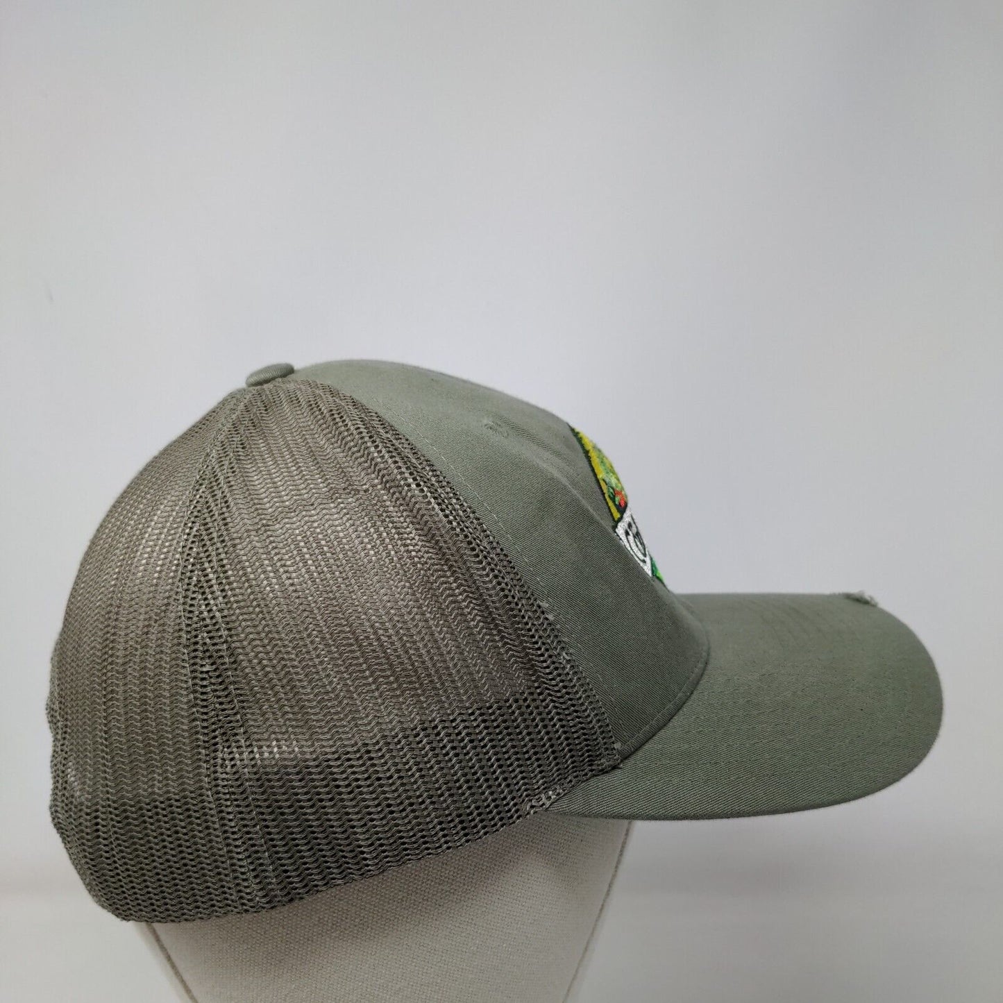 C&B Farms Snapback Trucker Hat Green One Size Adjustable Mesh Back Richardson