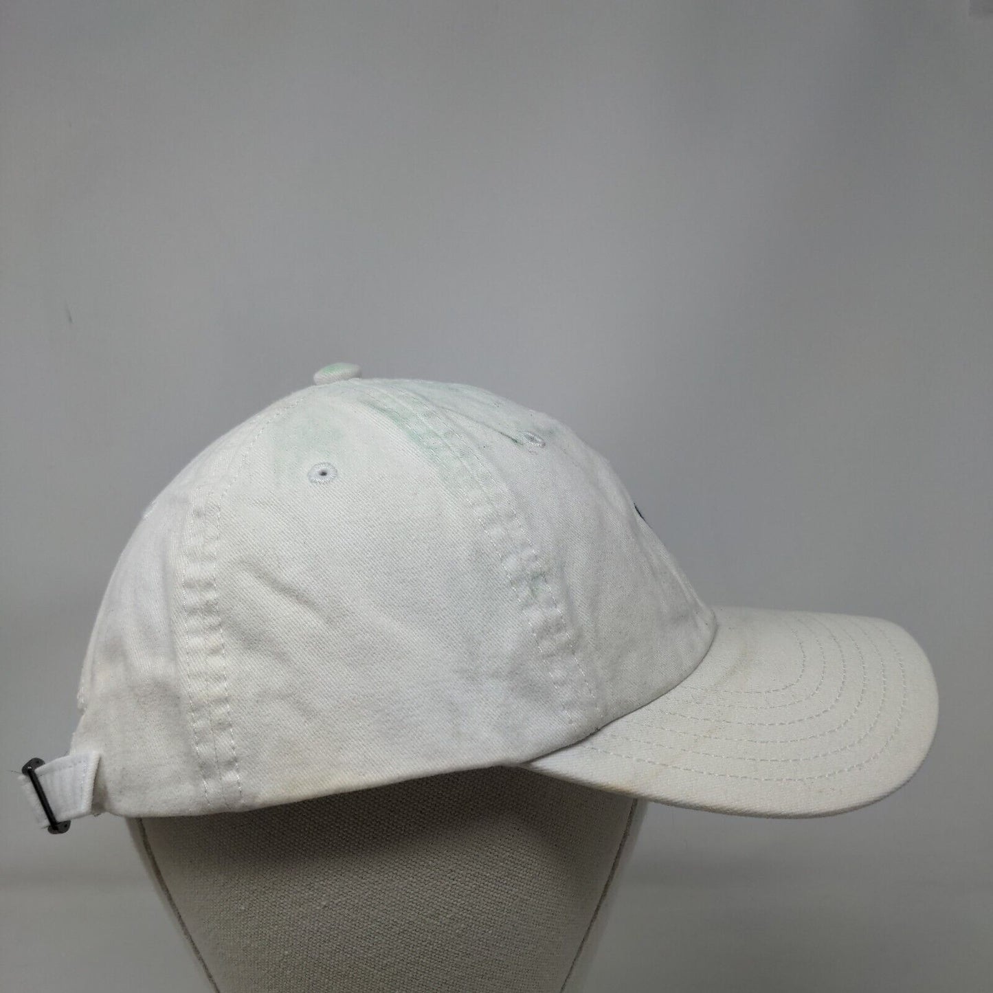 American Eagle Slideback Hat Cream One Size Embroidered Logo 6 Panel