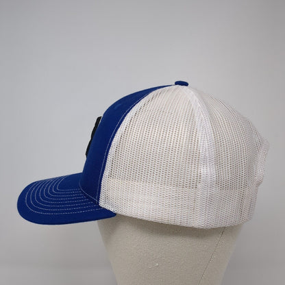 Letter B Snapback Mesh Back Trucker Hat Blue One Size Richardson 6 Panel
