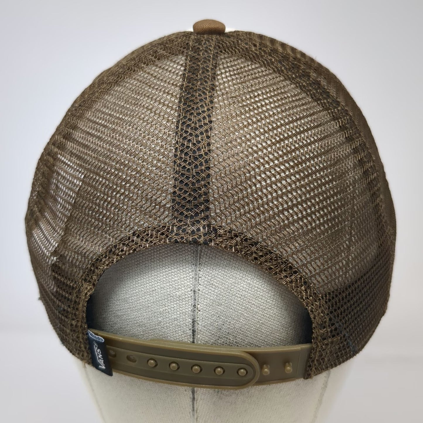 Vans Trucker Hat Brown One Size Off The Wall Skateboard Logo Mesh Back Patch