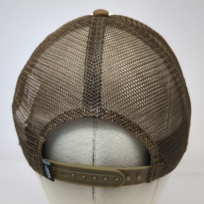 Vans Trucker Hat Brown One Size Off The Wall Skateboard Logo Mesh Back Patch