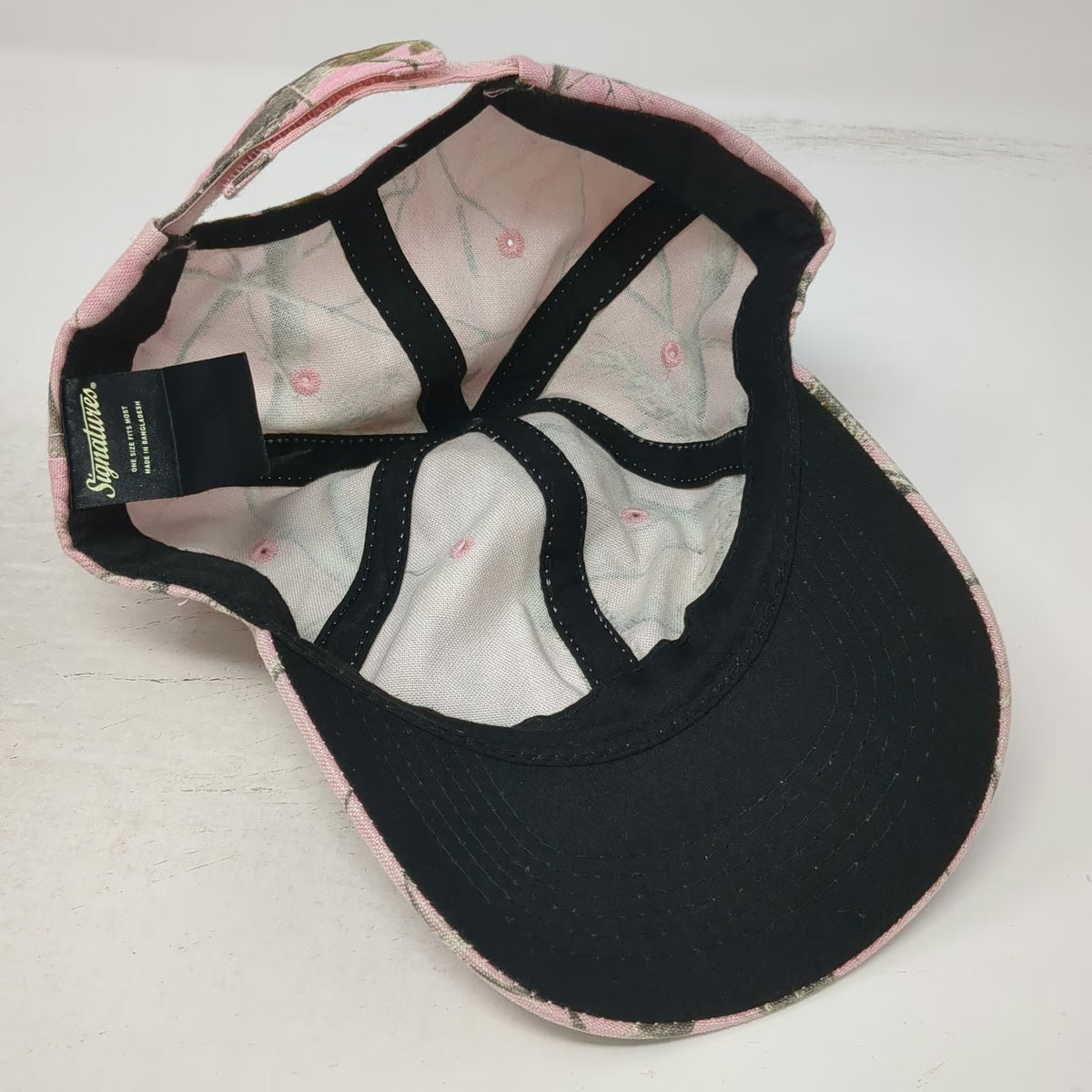 Signatures Baseball Cap Pink One Size Camo Realtree AP Strapback Hat 6 Panel