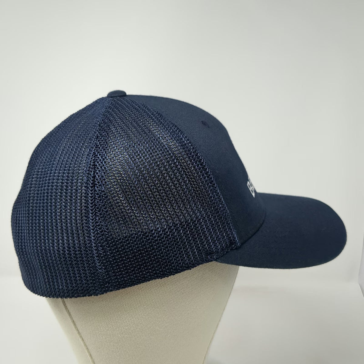 Richardson Baseball Cap Blue XL Mesh Back Stretch Fit Beacon Lighthouse Logo Hat