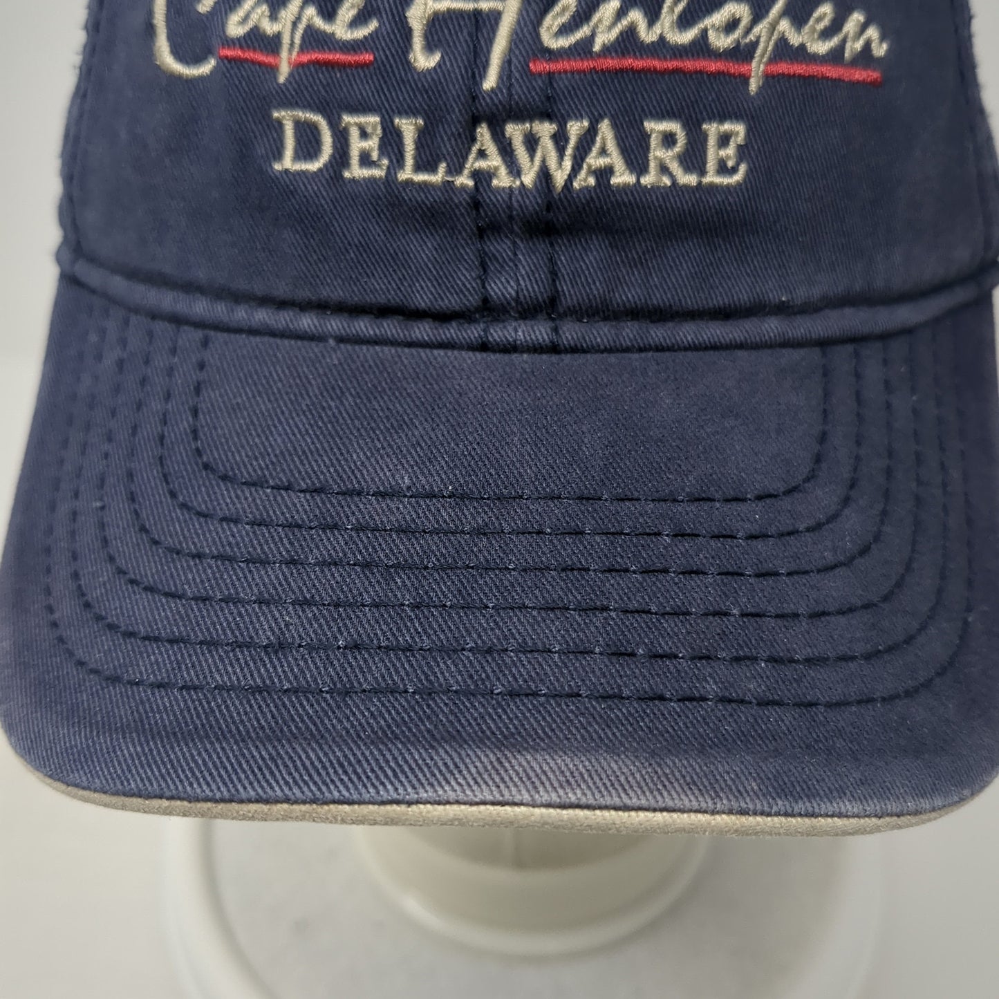 Cape Henlopen Strapback Baseball Cap Blue One Size Adjustable Embroidered Jhats