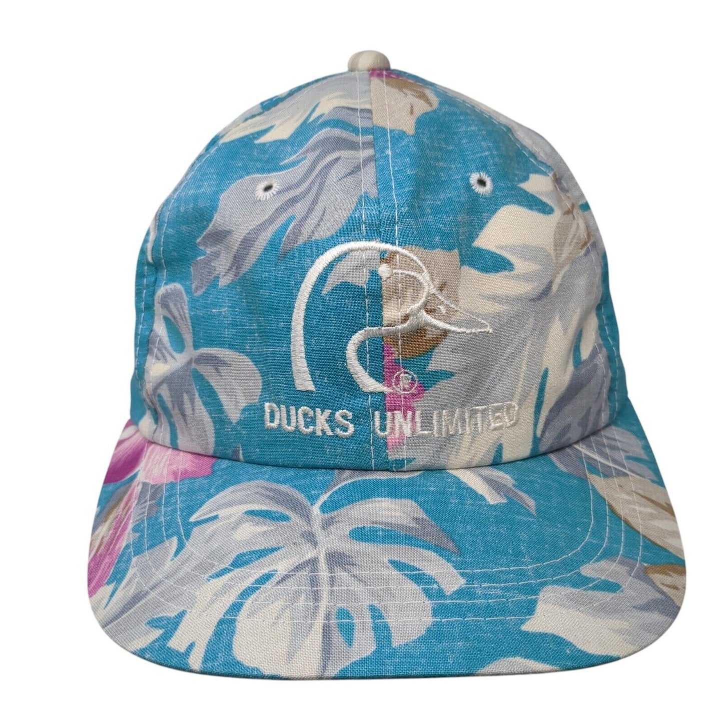 Ducks Unlimited Snapback Hat Multi One Size Adjustable Floral Hawaiian