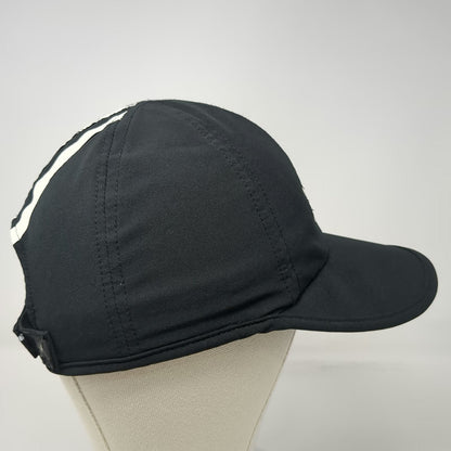 Adidas Baseball Cap Black One Size Trefoil Logo 3-Stripes Strapback Hat