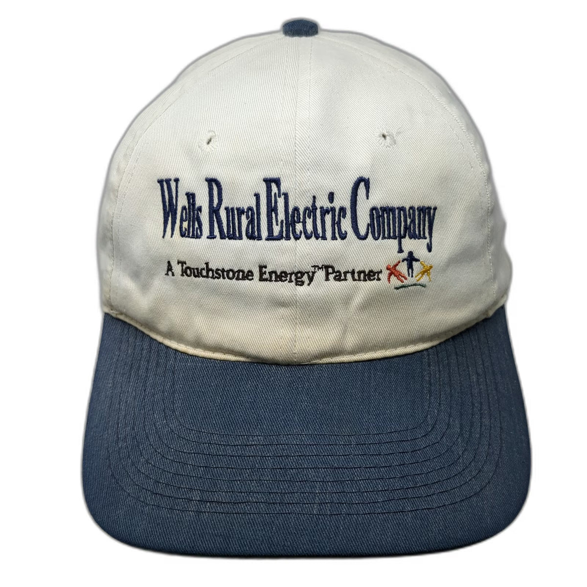 Otto Snapback White Blue One Size Wells Rural Electric Company Embroidered Hat