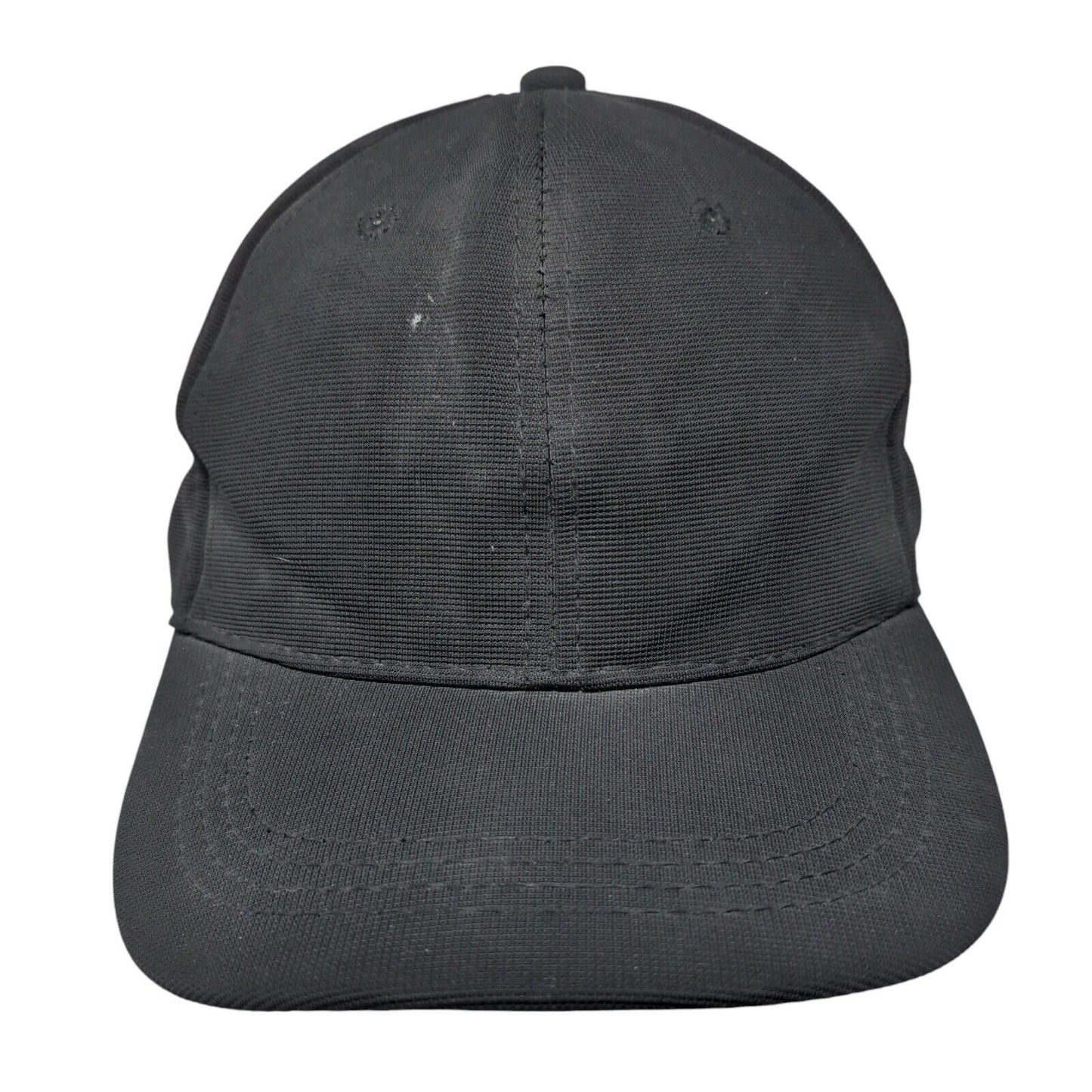 Unbranded Fitted Hat Black One Size Vent Holes 6 Panel Solid Blank
