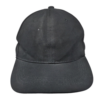 Unbranded Fitted Hat Black One Size Vent Holes 6 Panel Solid Blank