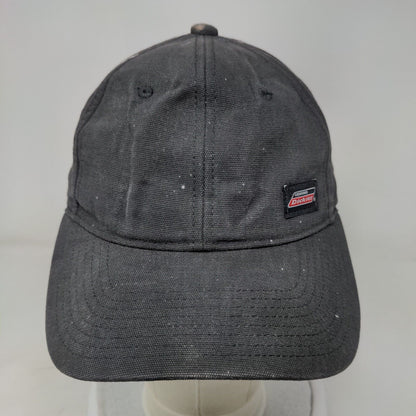 Genuine Dickies Snapback Hat Black One Size Adjustable Solid 6 Panel
