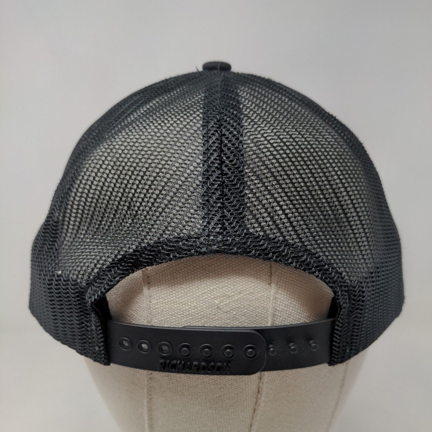 Richardson Men's Snapback Mesh Back Hat Black Embroidered Fargo Style 112
