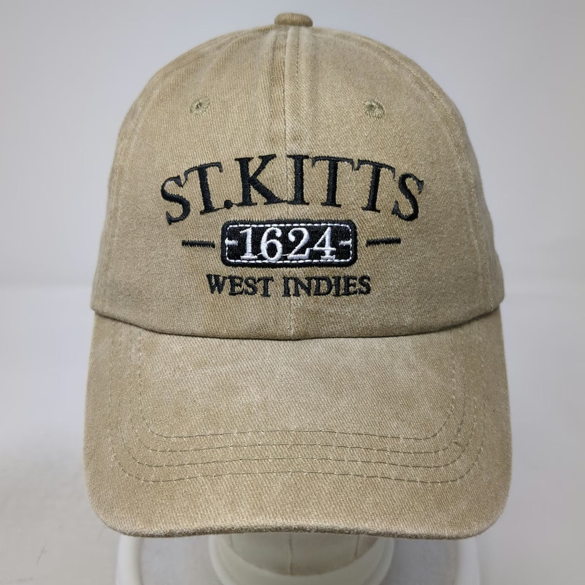 Tropical World Baseball Cap Brown OSFM St. Kitts West Indies 1624 Hat Slideback