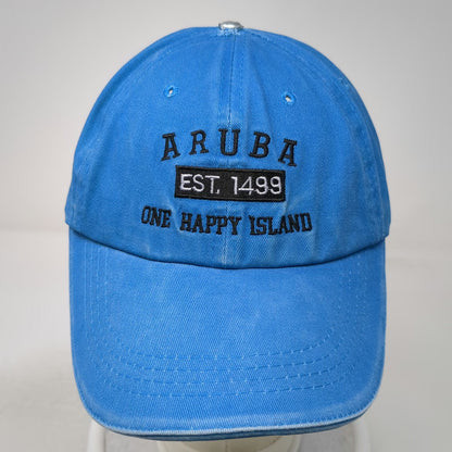 Unbranded Baseball Cap Blue One Size Aruba One Happy Island Strapback Travel Hat