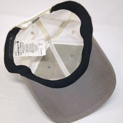 Carhartt Gray Trucker Hat One Size Bass Fish Fishing Mesh Snapback Adjustable