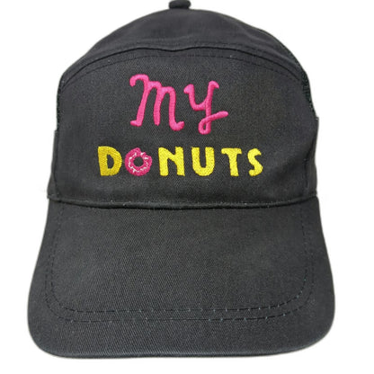 Baseball Cap Black One Size my DONUTS Mesh Strapback Novelty Embroidery Hat