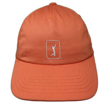PGA Tour Strapback Orange One Size Airflux Breathable Performance Mesh Golf Hat