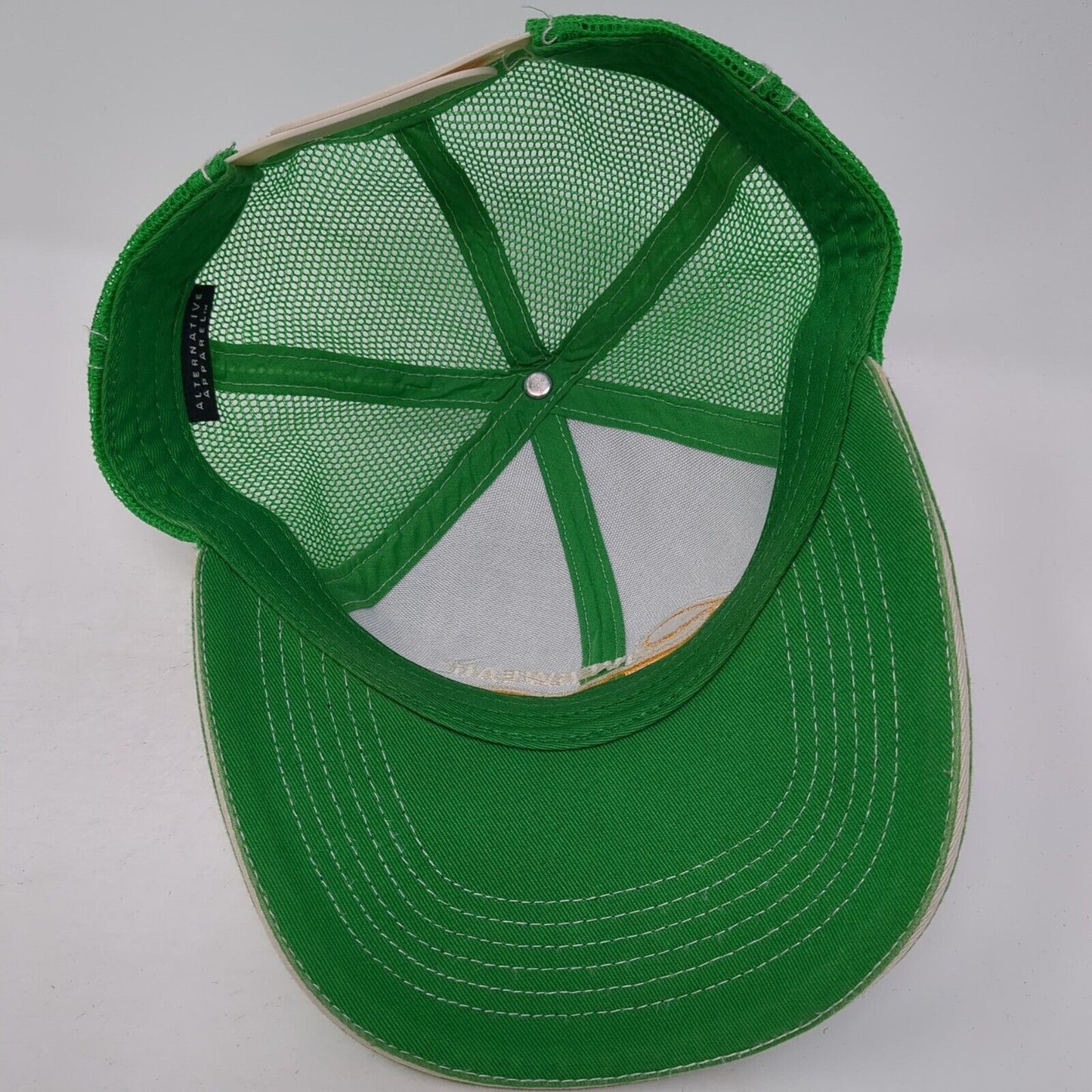 Riverwear Snapback Trucker Hat Green One Size Adjustable Mesh Back Alternative