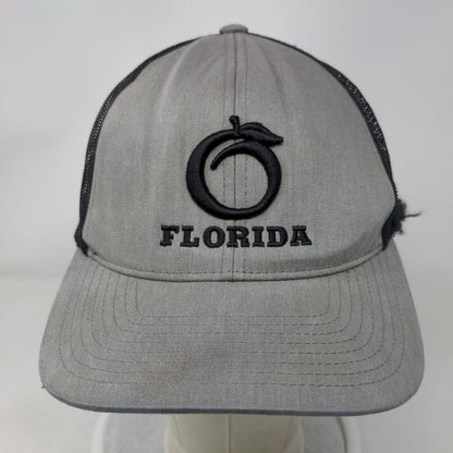 Florida Snapback Trucker Hat Gray OS Embroidered Mesh Back Pacific Headwear