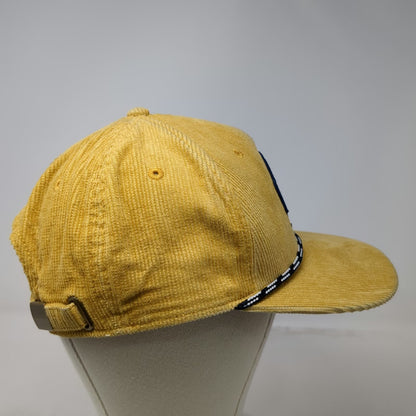 The Game 5 Panel Yellow One Size Corduroy Lake Tahoe Red Hut Rope Slideback Hat