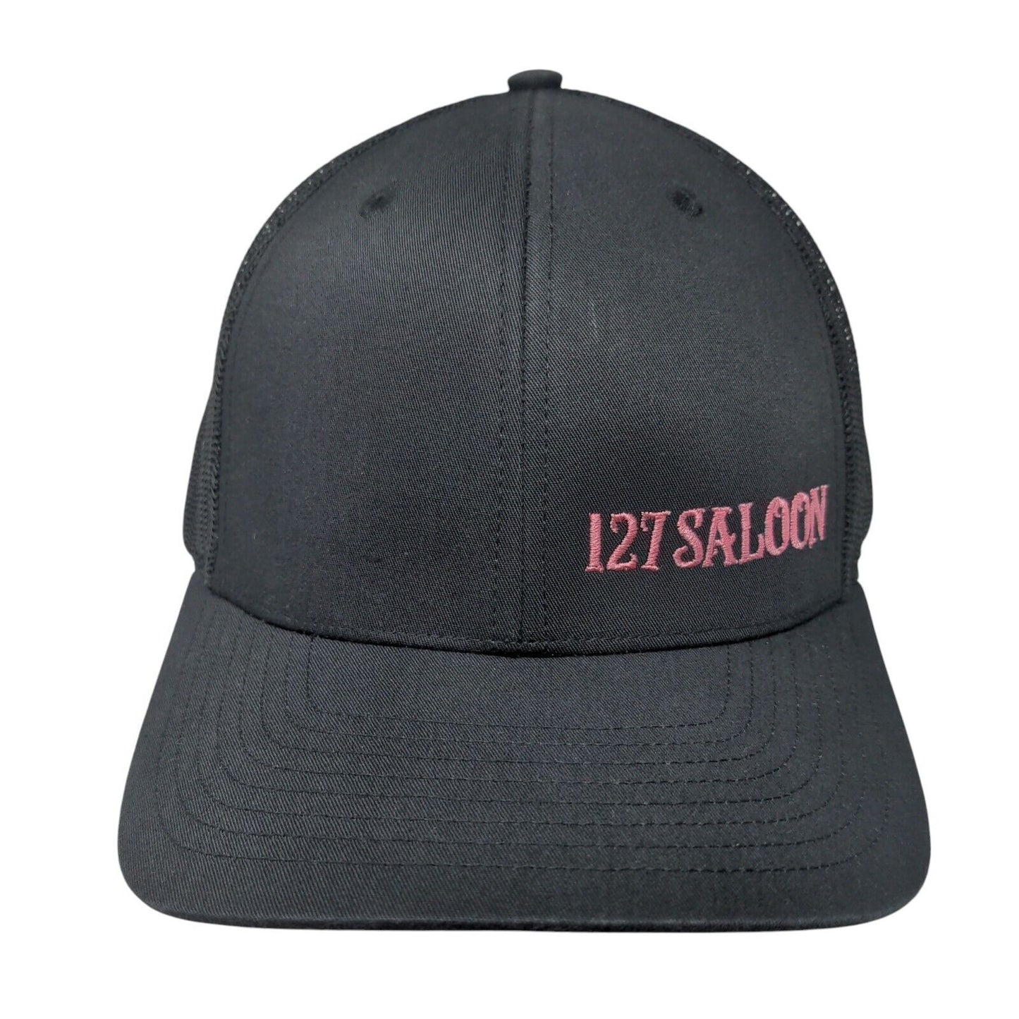 127 Saloon Snapback Trucker Hat Black One Size Adjustable Mesh Back Richardson