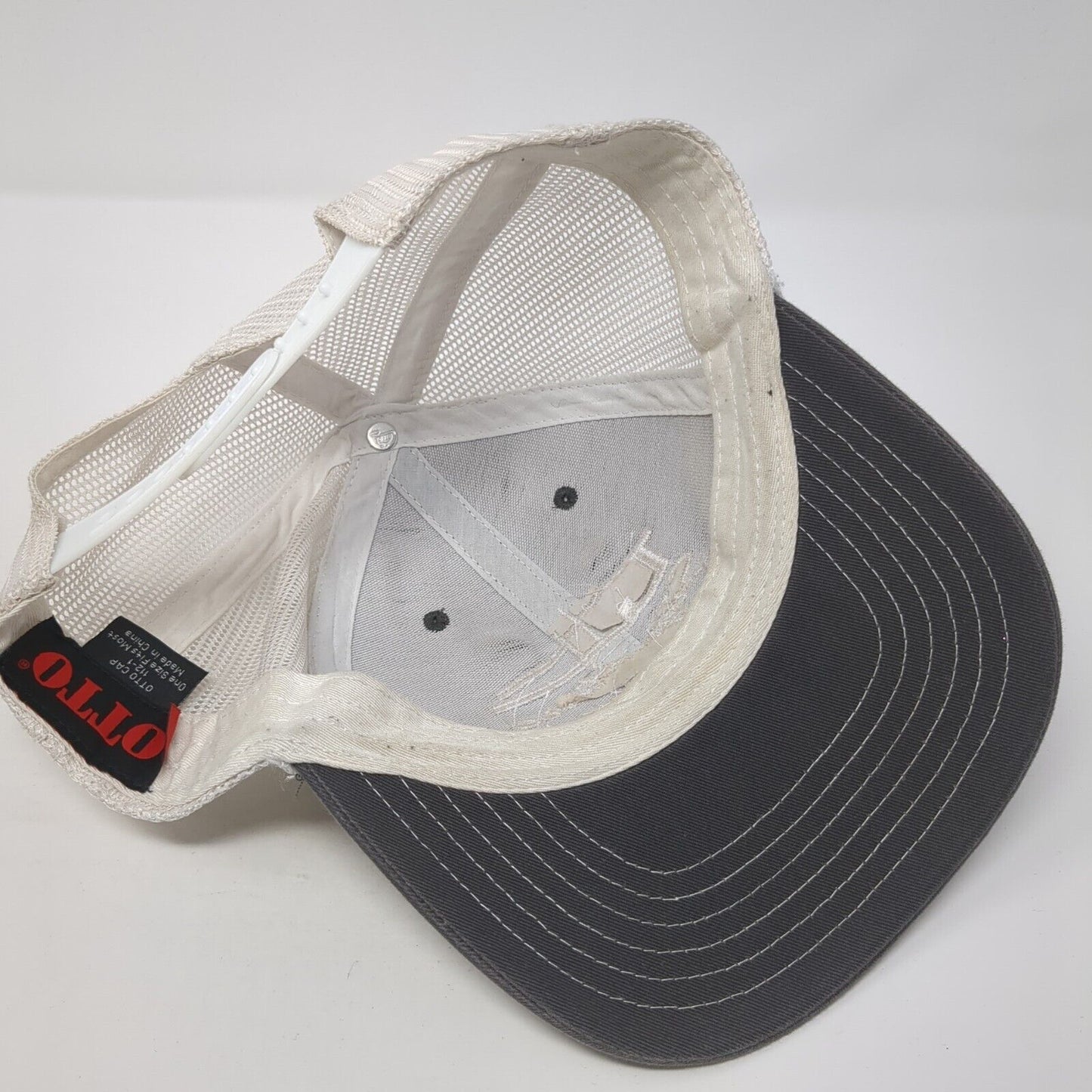 Signature Building & Carport Snapback Trucker Hat Gray OS Adjustable Mesh Otto