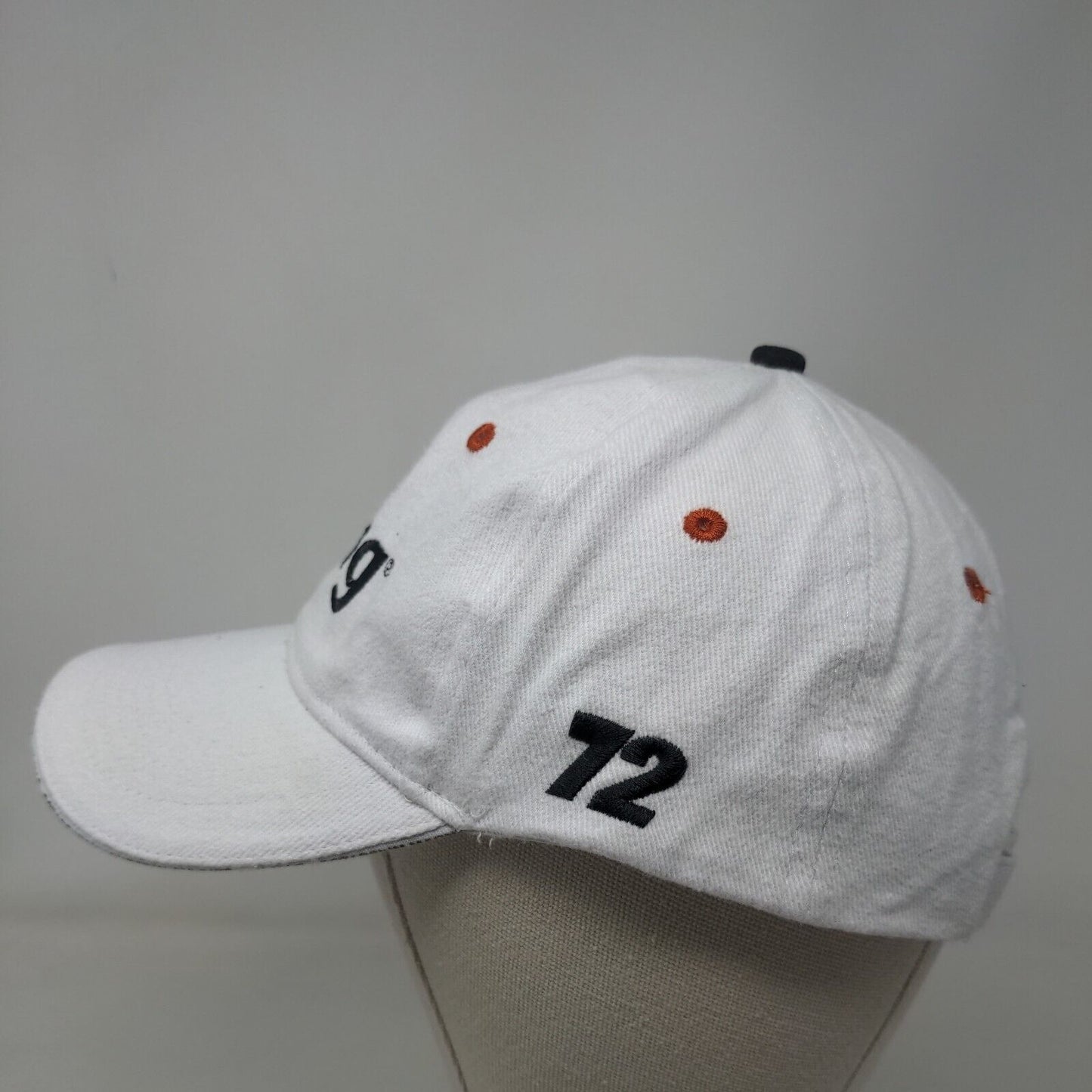 K Mag Mosaic 72 Strapback Hat White One Size Embroidered Adjustable