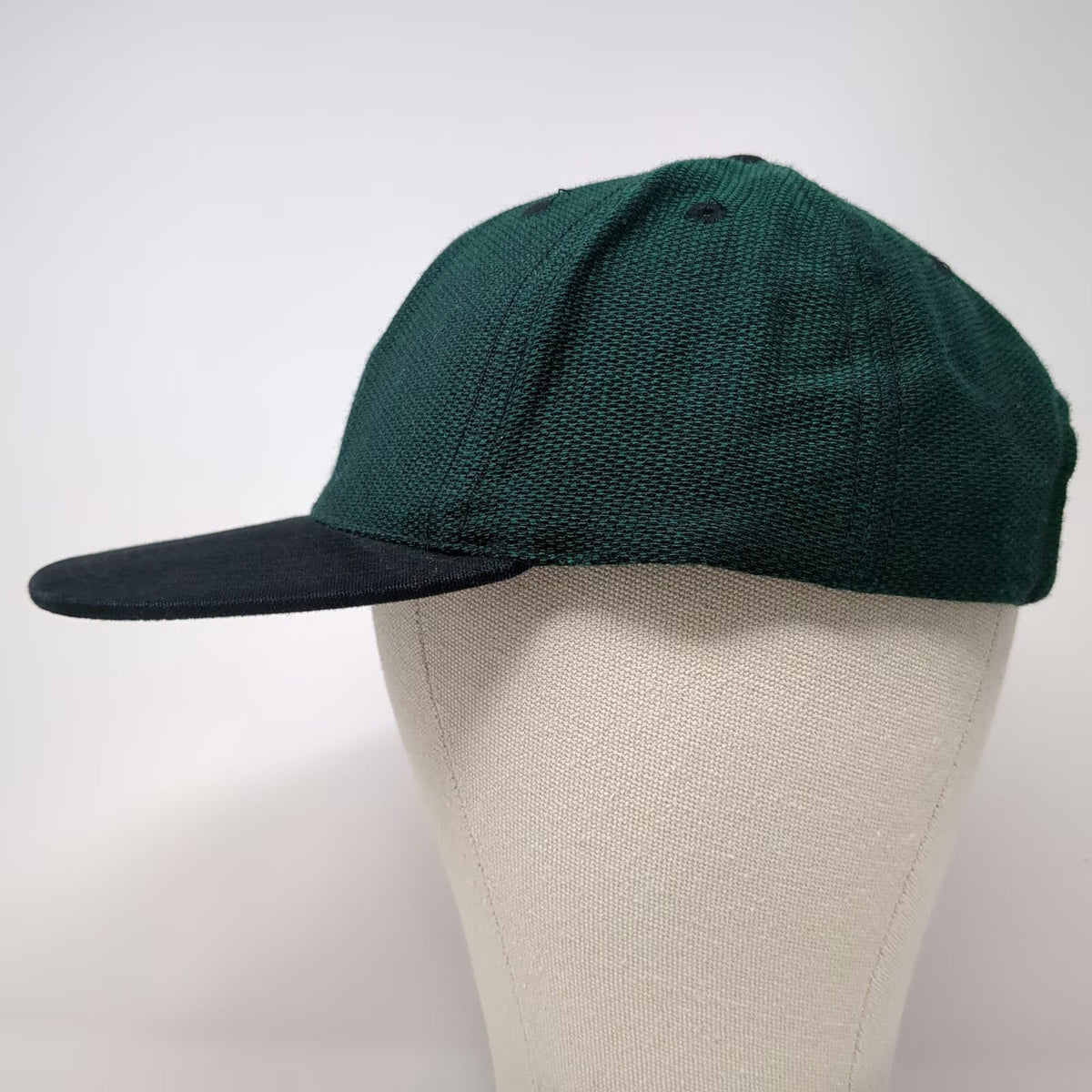 Luna Pier Baseball Cap Green Black One Size Two Tone Textured Hat Slideback